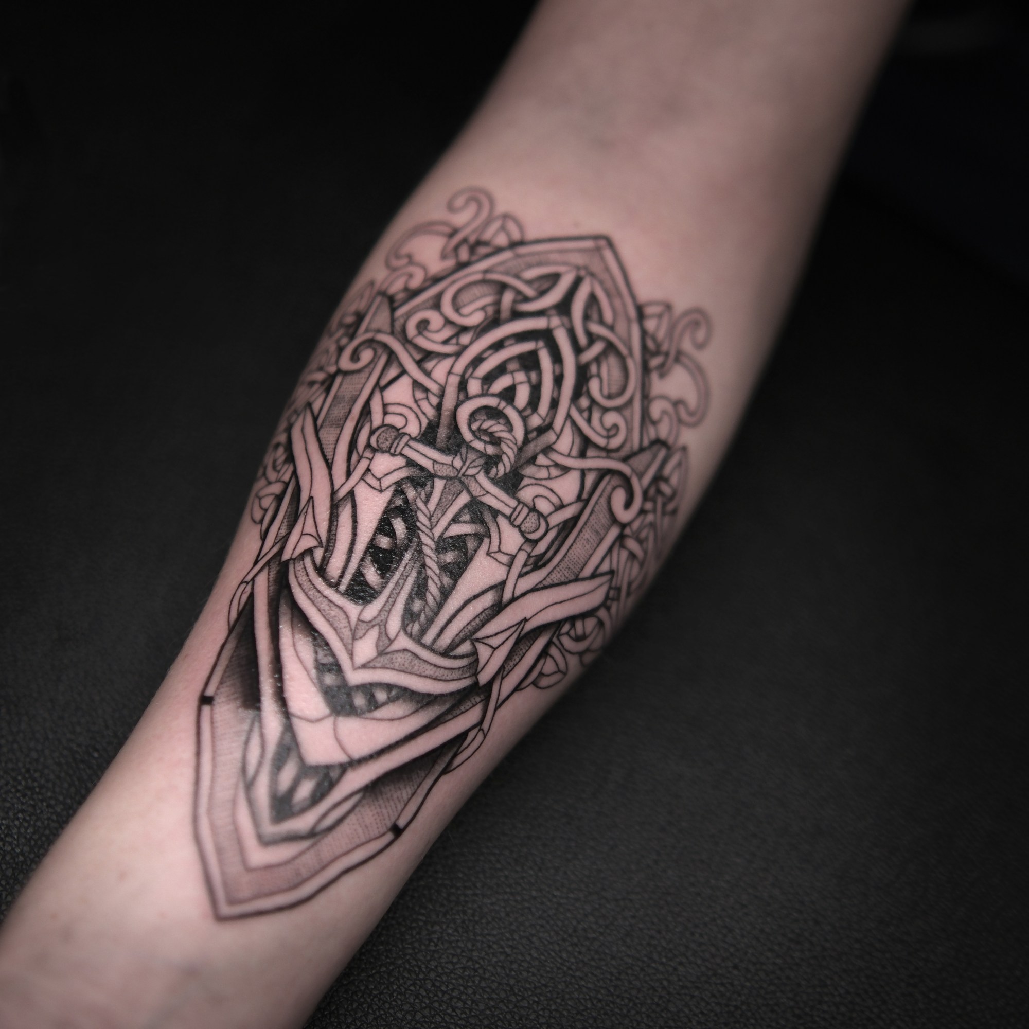 Ancient Runes Tattoo - Fusion of Modern and Norse Tradition